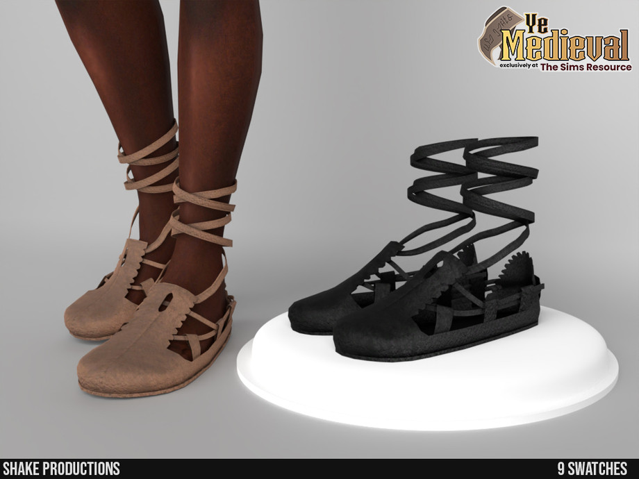 The Sims Resource - Ye Medieval Leather Shoes (Male)
