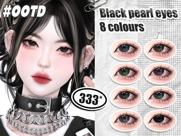 The Sims Resource - 333-Black pearl eyes