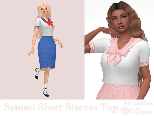The Sims Resource - Sammi Short Sleeves Top