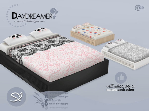 The Sims Resource - Daydreamer double bed