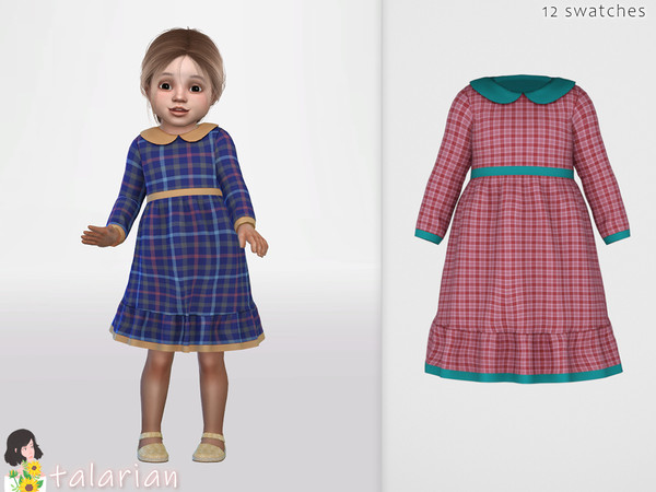 The Sims Resource - Harmony Plaid dress