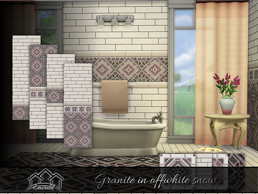 The Sims Resource - Granite in Offwhite snow