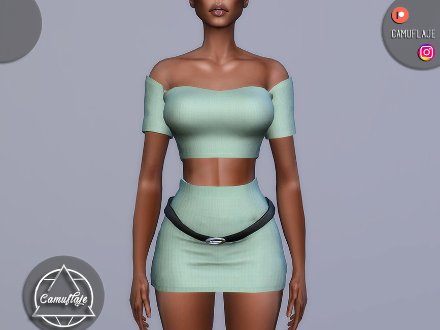 The Sims Resource - SET 255 - Skirt & Loose Belt