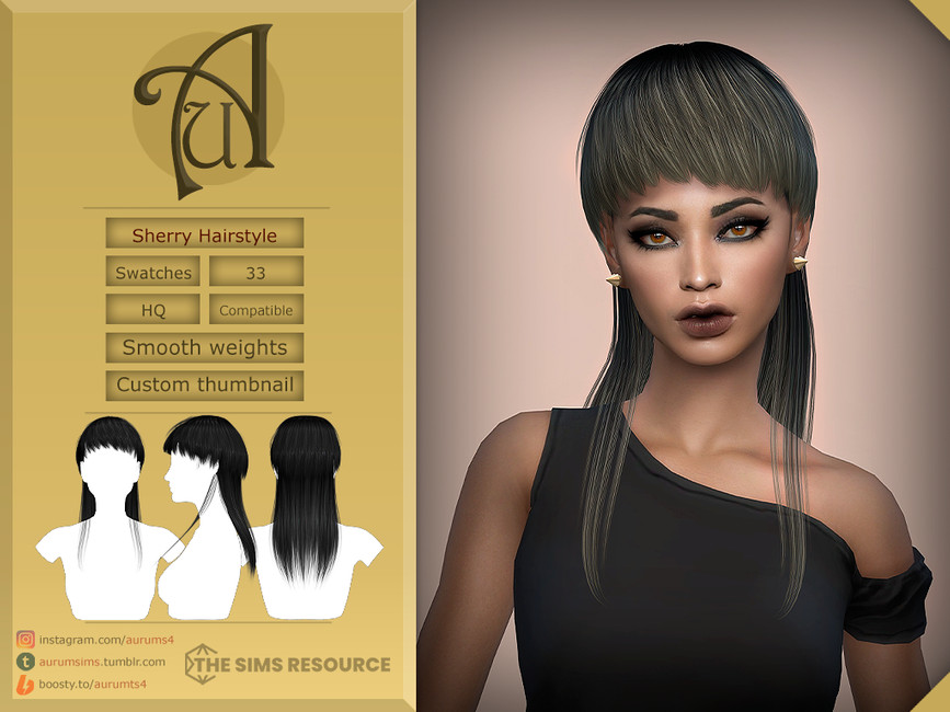 The Sims Resource - Sherry - Retro Hairstyle