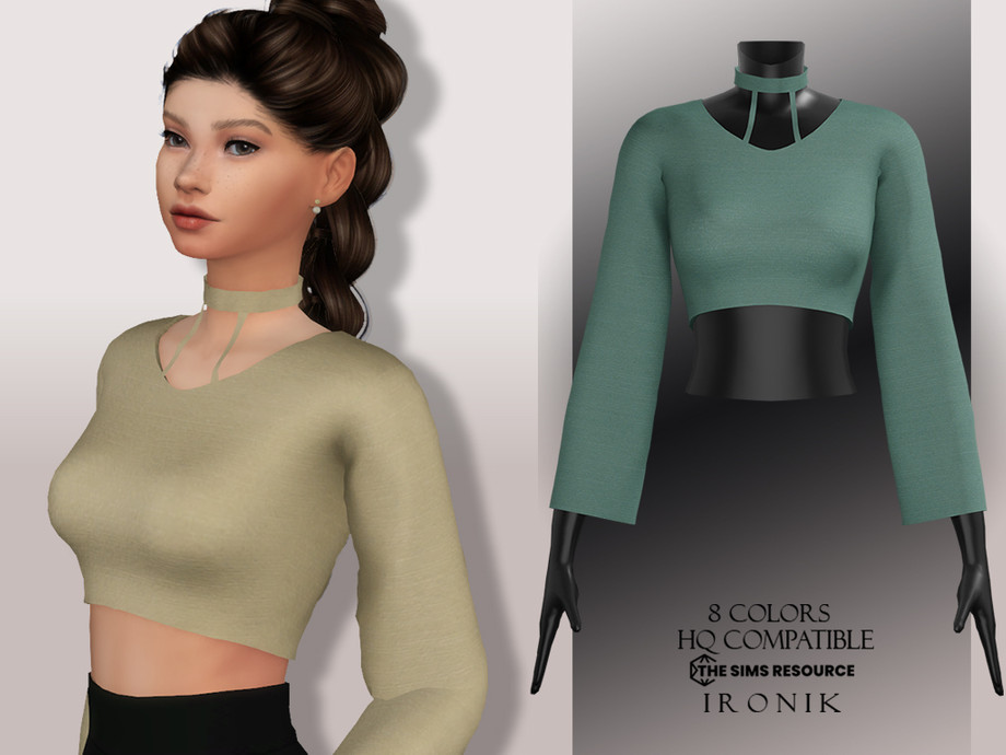 The Sims Resource - Neck Detailed Blouse