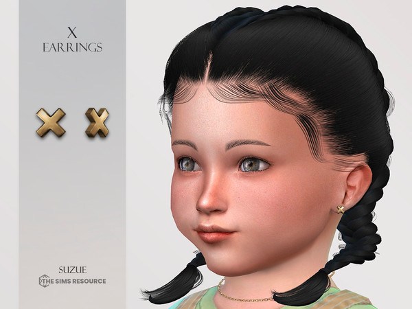 The Sims Resource X Earrings Toddler