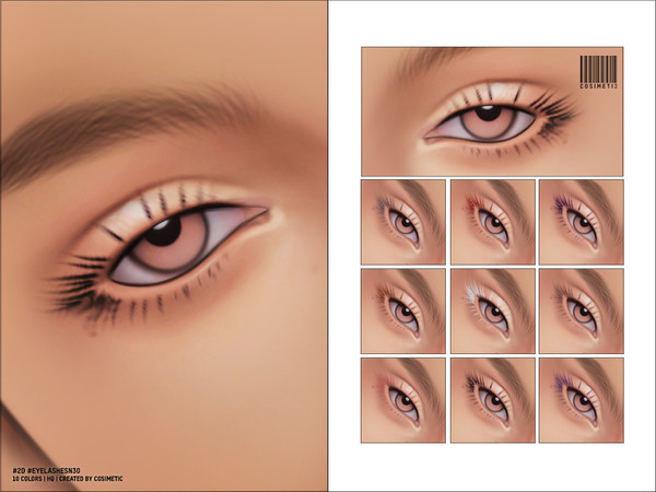 The Sims Resource Maxis Match 2d Eyelashes N30 7190