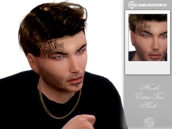 The Sims Resource - Hustle Tattoo Face M