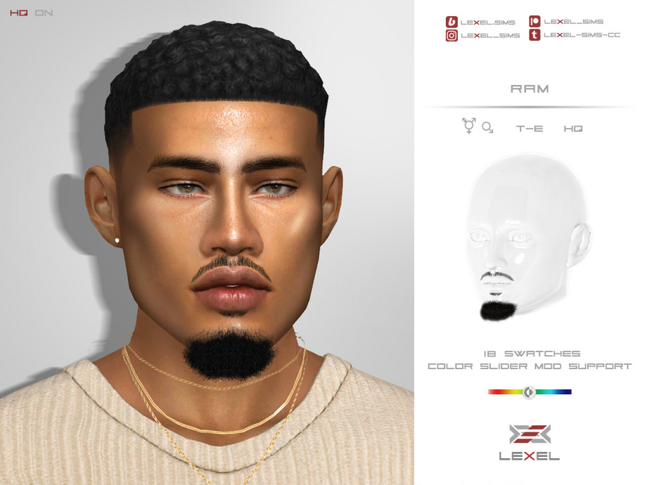 The Sims Resource - Ram (Facial hair)
