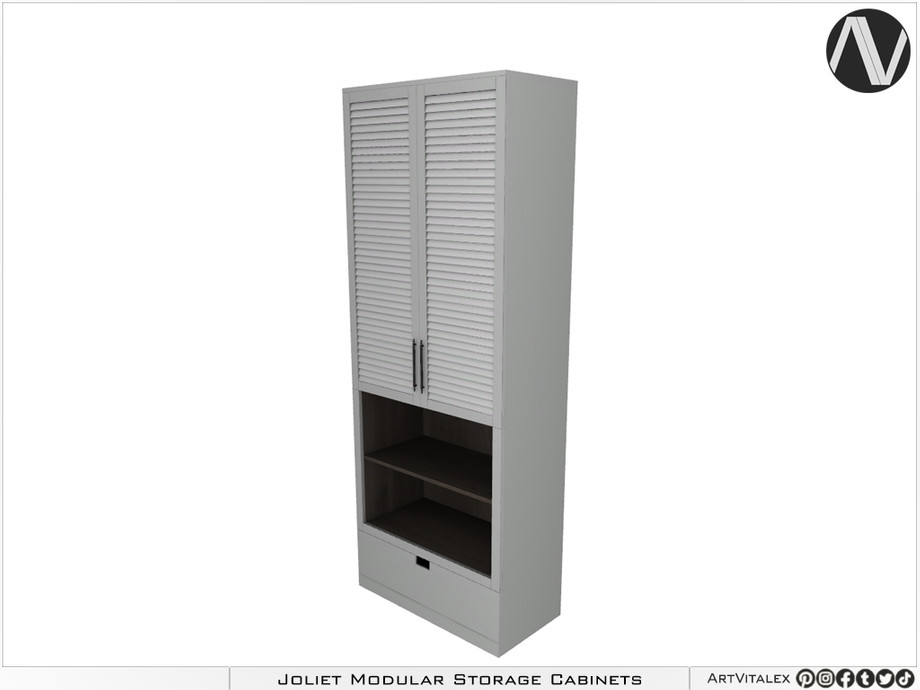 The Sims Resource - Joliet Cabinet With Two Doors And Shelf