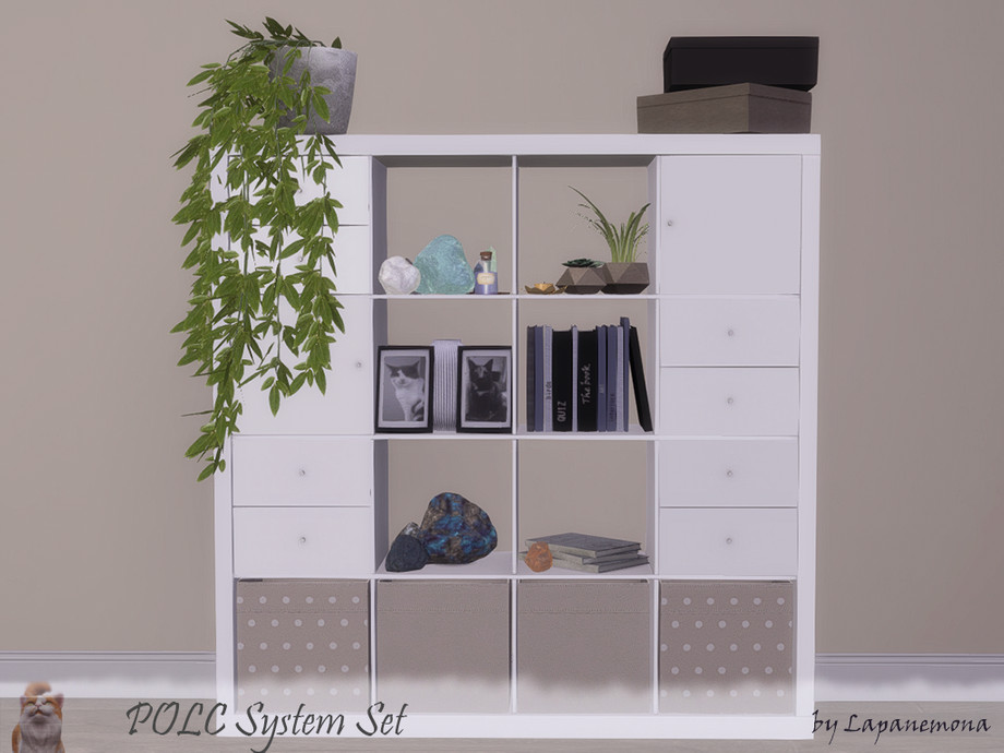 The Sims Resource - 4x4 POLC shelving unit