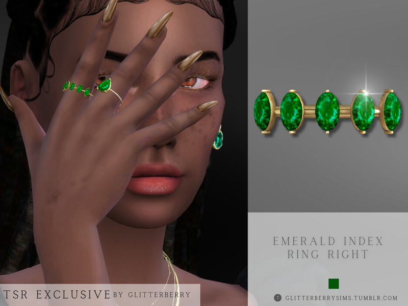 The Sims Resource - Emerald Index Ring