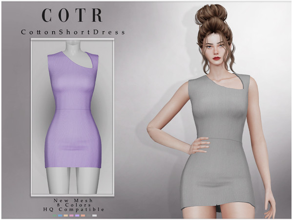 The Sims Resource - Cotton Short Dress D-262