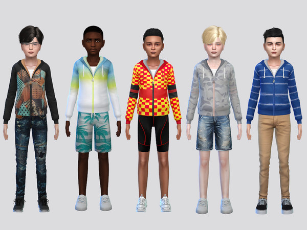 The Sims Resource - Casual Athletic Sweater Boys
