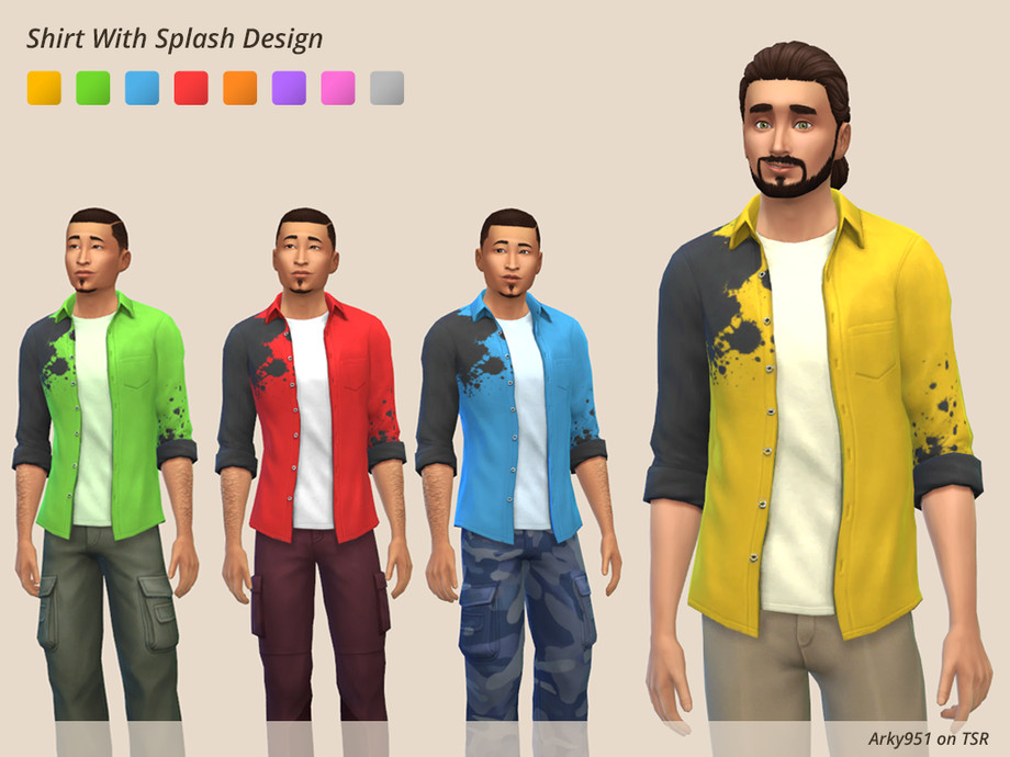 The Sims Resource - Shirt with Splash design