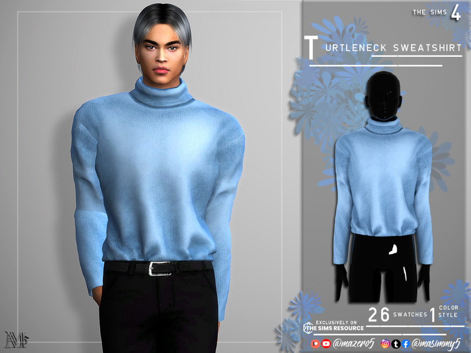 The Sims Resource - Turtleneck Sweatshirt
