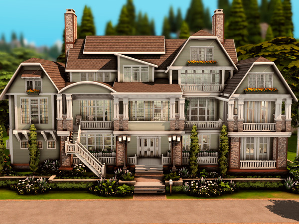 The Sims Resource - Big Colonial Family House