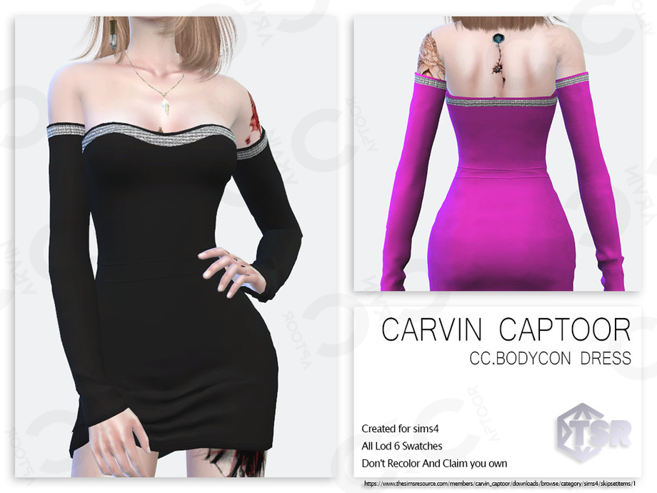 The Sims Resource - CC.Bodycon dress