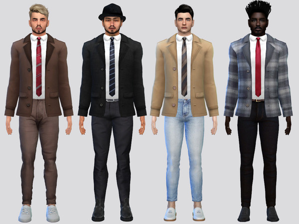 The Sims Resource - Necktie Coat Jacket (City Living EP)