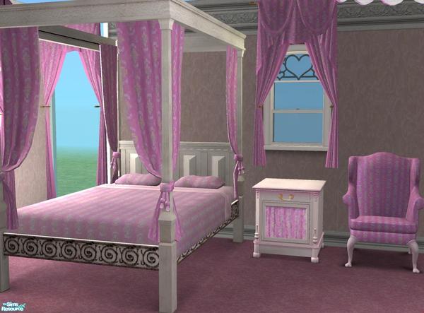 The Sims Resource - Pink Victorian Bedroom Set