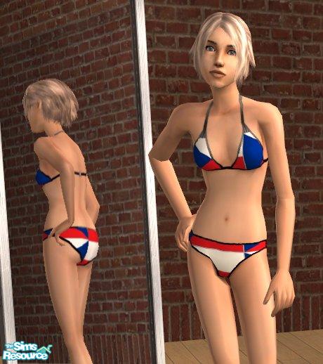 The Sims Resource - Czech Republic flag bikini