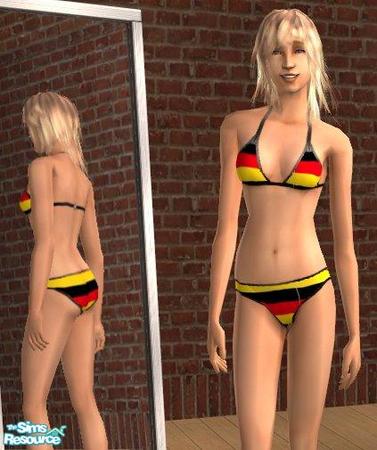 The Sims Resource - German flag bikini