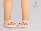 Sims 4 — Toddler Sandals With Spotted Soles by FlyStone — Classic sandals with buckles and spotted sole