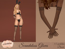 Sims 4 — Scandalous Gloves - Scandalous Dare Collab by Dissia — Long transparent gloves with lace at the end