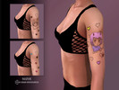 Sims 4 — Cute Demon Tattoo N49 by Suzue — 12 Swatches