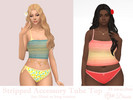 Sims 4 — Striped Accessory Tube Tops Set by Dissia — Accessory tube top in stripes pattern in short or long version