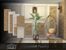 Sims 4 — Grasscloth Paneling by Emerald — Creating cozy sophisticated atmospheres with grasscloth paneling.