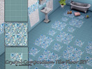 Sims 4 — Crystal Composition Tile Floor SET by matomibotaki — 3 coordinated tile flooring options, some combined with