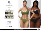 Sims 4 — Pointelle Lace Trim Lingerie Set by Bill_Sims — This set includes a lace trim bralet and a pair of matching