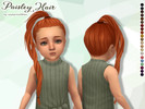 Sims 4 — Paisley Hair - Toddler version by Lewbertsn00tles — A long, high ponytail twist. Maxis Match