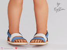 Sims 4 — Toddler Soft Suede Sandals by FlyStone — Stylish soft suede sandals with small buckles