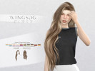 Sims 4 — WINGS-TF0322-Long curls with bun by wingssims — Colors:30