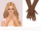 Sims 4 — French Almond Long Nails by Dissia — French style nails in almond shape