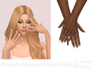 Sims 4 — French Almond Short Nails by Dissia — French style nails in almond shape