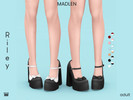Sims 4 — Riley Shoes by Madlen — High platform pumps featuring a round toe and a cute little bow.
