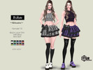 Sims 4 — BIKA - Mini Skirt by Helsoseira — Style - Lace Trim with Side Bow Mini Skirt