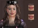 Sims 4 — Mouth Preset N105 by PlayersWonderland — New morphed mouth preset for female-males and from teen to elders.