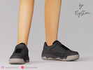 Sims 4 — Child Slip On Casual Sneakers by FlyStone — Child low-top slip-on sneakers with stretch instep panel, smooth