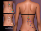 Sims 4 — Butterfly Tattoo N5 7 by Suzue — 17 Swatches