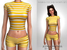 Sims 4 — MARINA TOP AND SHORTS SET by Joan_Campbell_Beauty_ — INCLUDES: TOP (7 swatches)