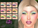 Sims 4 — Midnight Sun Eyeshadow HQ by Caroll912 — A 9-swatch bright matte eyeshadow with gentle glitter specs inspired by