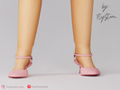 Sims 4 — Child Slingback Heels by FlyStone — Child pointed-toe slingback heels with slim ankle straps, elegant
