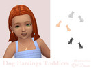 Sims 4 — Dog Earrings Toddlers by Dissia — Dog shape earrings for toddlers