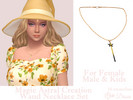 Sims 4 — Magic Astral Creation Wand Necklace by Dissia — Astral creation star wand shrunk to a little version hanged on