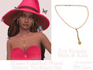Sims 4 — Magic Gnarled Wood Broom Necklace by Dissia — Gnarled wood broom shrunk to a little version hanged on necklace
