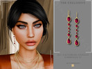 Sims 4 — Ali Victorian Dangle Earrings v1 by Glitterberryfly — A drop down dangle earring set in gold